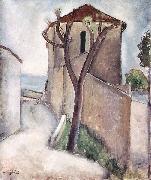 Amedeo Modigliani Baum und Haus painting